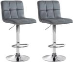 CLP Barhocker 2er Set h&ouml;henverstellbar mit Lehne Peru, Barst&uuml;hle gepolstert