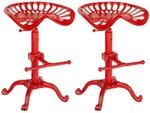 CLP 2er Set Barhocker Butch mit Gusseisernem Sitz und Fu&szlig;st&uuml;tze I Thekenhocker mit