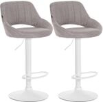 CLP Barhocker 2er Set h&ouml;henverstellbar mit Lehne Milet, Barst&uuml;hle gepolstert