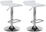 CLP 2er Set Barhocker Dyn Mit Kunstlederbezug I 2 x H&ouml;henverstellbarer Und Drehbarer