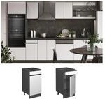 Vicco Schubunterschrank K&uuml;chenschrank K&uuml;chenm&ouml;bel R-Line J-Shape Anthrazit Wei&szlig;