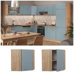 Vicco Eckh&auml;ngeschrank K&uuml;chenschrank R-Line Solid Eiche Blau Grau 57 cm modern