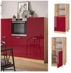 Vicco Backofenumbauschrank K&uuml;chenschrank K&uuml;chenzeile R-Line 60 cm Eiche...