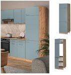 Vicco K&uuml;hlumbauschrank K&uuml;chenschrank R-Line Solid Eiche Blau Grau 60 cm modern