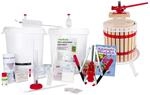 Wein selber machen Set - MAXI mit Obstpresse 12 Liter, Anleitung auf...