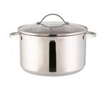 Pado Edelstahl Bratentopf mit Glasdeckel &oslash;24 cm - 5,2 L