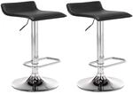 CLP 2er Set Barhocker Dyn Mit Kunstlederbezug I 2 x H&ouml;henverstellbarer Und Drehbarer