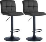 CLP Barhocker 2er Set h&ouml;henverstellbar mit Lehne Peru, Barst&uuml;hle gepolstert