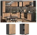 Vicco H&auml;ngeschrank K&uuml;chenschrank K&uuml;chenm&ouml;bel R-Line J-Shape Anthrazit Eiche 45 cm