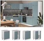 Vicco Unterschrank K&uuml;chenschrank R-Line Solid Wei&szlig; Blau Grau 60 cm modern