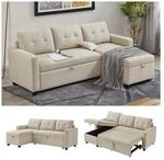 Vitalispa Ecksofa Campina Beige 226 x 161 cm L-Form