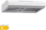 Contempo 60 Unterbau-Dunstabzugshaube 60cm 200m&sup3;/h LED Edelstahl Acryl Wei&szlig;