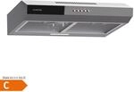 Contempo 60 Unterbau-Dunstabzugshaube 60cm 200m&sup3;/h LED Edelstahl Acryl Silber