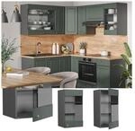 Vicco H&auml;ngeglasschrank K&uuml;chenschrank K&uuml;chenm&ouml;bel Fame-Line Anthrazit...