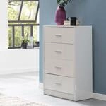 Schubladenkommode 60cm mit 4 Schubladen Kommode in Wei&szlig; Sideboard modernes Design