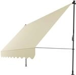 Juskys Klemmmarkise Kapstadt 300x120 cm - H&ouml;henverstellbar, ohne Bohren,