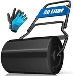 KESSER&reg; Rasenwalze Metall mit Handschuhen Handwalze Rasenroller Gartenwalze