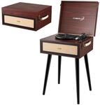 Cyberlux Nostalgie Retro Holz Plattenspieler MP3 USB SD Bluetooth
