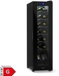 Shiraz 14 Slim Uno Weink&uuml;hlschrank 14 Flaschen 5 - 18 &deg;C Touch-Control Schwarz 14