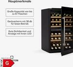 Vinsider 57 Duo Weink&uuml;hlschrank 2 K&uuml;hlzonen 57 Flaschen Einbauger&auml;t Schwarz