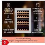 Vinsider 35D Einbau-Weink&uuml;hlschrank 128 Liter 41 Weinflaschen 2 Zonen