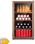 Beersafe XXL K&uuml;hlschrank 80 Liter 3 B&ouml;den Panoramaglast&uuml;r Kupfer-Metallic 80...