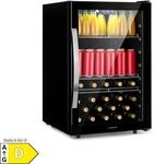 Beersafe 5XL K&uuml;hlschrank 147 Liter 3 B&ouml;den Panoramaglast&uuml;r Edelstahl Onyx 148