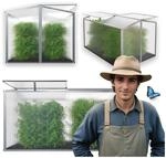 GARMIO&reg; Fr&uuml;hbeet Mini Gew&auml;chshaus Protea mit Dachfenster, UV-Schutz, Alu