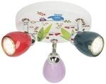 BRILLIANT Lampe Birds LED Spotrondell 3flg bunt 3x LED-PAR51, GU10, 3W