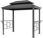 TOOLPORT Grillpavillon 2,8x1,8 m mit Stahldach anthrazit