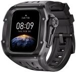 F&uuml;r Apple Watch Series 10 46mm Silikon Armband mit Metall Geh&auml;use Case