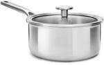 KitchenAid CC003257-001 Stielkasserolle mit Glasdeckel 2.1L 18cm Edelstahl