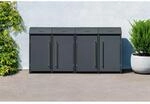 Westmann M&uuml;lltonnenbox Moderna 4 4x 240 L Anthrazit 83x278x135cm