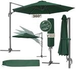 tectake&reg; Sonnenschirm, &Oslash; 300 cm, 6 einstellbare Neigungsstufen, UV-Schutz 50+,
