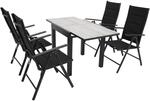 DEGAMO Relaxsessel NIZZA, Metall + Kunstgewebe grau, klappbar