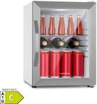 Beersafe M Crystal White K&uuml;hlschrank 33 Ltr 2 B&ouml;den Glast&uuml;r Edelstahl