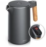 Arendo Wasserkocher Edelstahl, Doppelwand, Temperatureinstellung 40&deg; - 100 &deg;C...