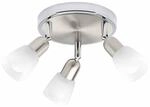 BRILLIANT Lampe Sofia Spotrondell 3flg eisen/chrom/wei&szlig; 3x D45, E14, 40W, geeignet