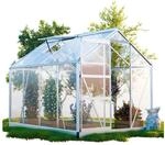 GARMIO&reg; Gew&auml;chshaus NEAPEL 250x190cm f&uuml;r den Garten, Alu Fr&uuml;hbeet inklusive