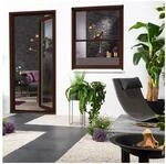 Insektenschutz-Alu-Fensterrollo Bausatz "SMART" 160x160 cm in Braun