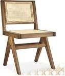 tectake&reg; Holzstuhl, Boho-Stil, massives Holzgestell mit Lackierung, 48,5 x 53,5 x 83