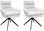 byLIVING Esszimmerstuhl PURA, 2-er Set, Cordbezug off-white, Gestell schwarz