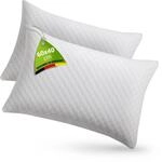Juskys Kissen 40x60 cm f&uuml;r Bett - 2er Set Kopfkissen mit Memory-Foam F&uuml;llung -