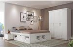 Inter Link Bett mit Stauraum Till inkl. Nachtkommode und Lattenrost 160x200 -...