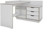 byLIVING Winkelschreibtisch BELFAST, Breite 129 cm, Artisan Eiche/wei&szlig;