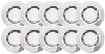 BRILLIANT Lampe Cosa 30 LED Einbauleuchtenset 10 St&uuml;ck edelstahl/kaltwei&szlig; 
