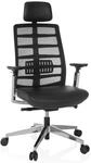 hjh OFFICE High End B&uuml;rostuhl SPINIO ELITE L Leder/Netzstoff mit Armlehnen