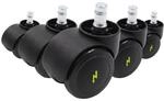 hjh OFFICE Stuhlrollen 5x ROLO ESD 10mm/50mm Metall, Kunststoff
