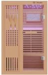 Dewello Finnische Sauna MINTO 120x120 Kabine aus Hemlock Tannenholz mit 3,5 kW Harvia