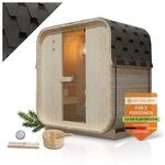 Artsauna Fasssauna Nolvik M - 2 Personen, mit 3,6 kW Ofen & Zubeh&ouml;r f&uuml;r Garten,
